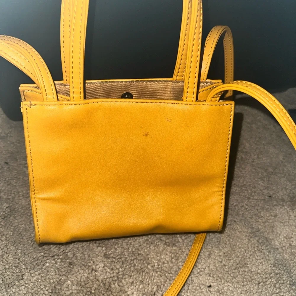 Telfar Yellow Mini Bag with Embossed Logo and Versatile Strap - Picture 2 of 4